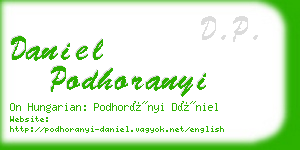 daniel podhoranyi business card